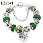 Crystal Bead Charm Bracelet