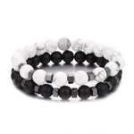 Stone Bead Bracelet Set – 2 Pieces