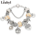 Crystal Bead Charm Bracelet