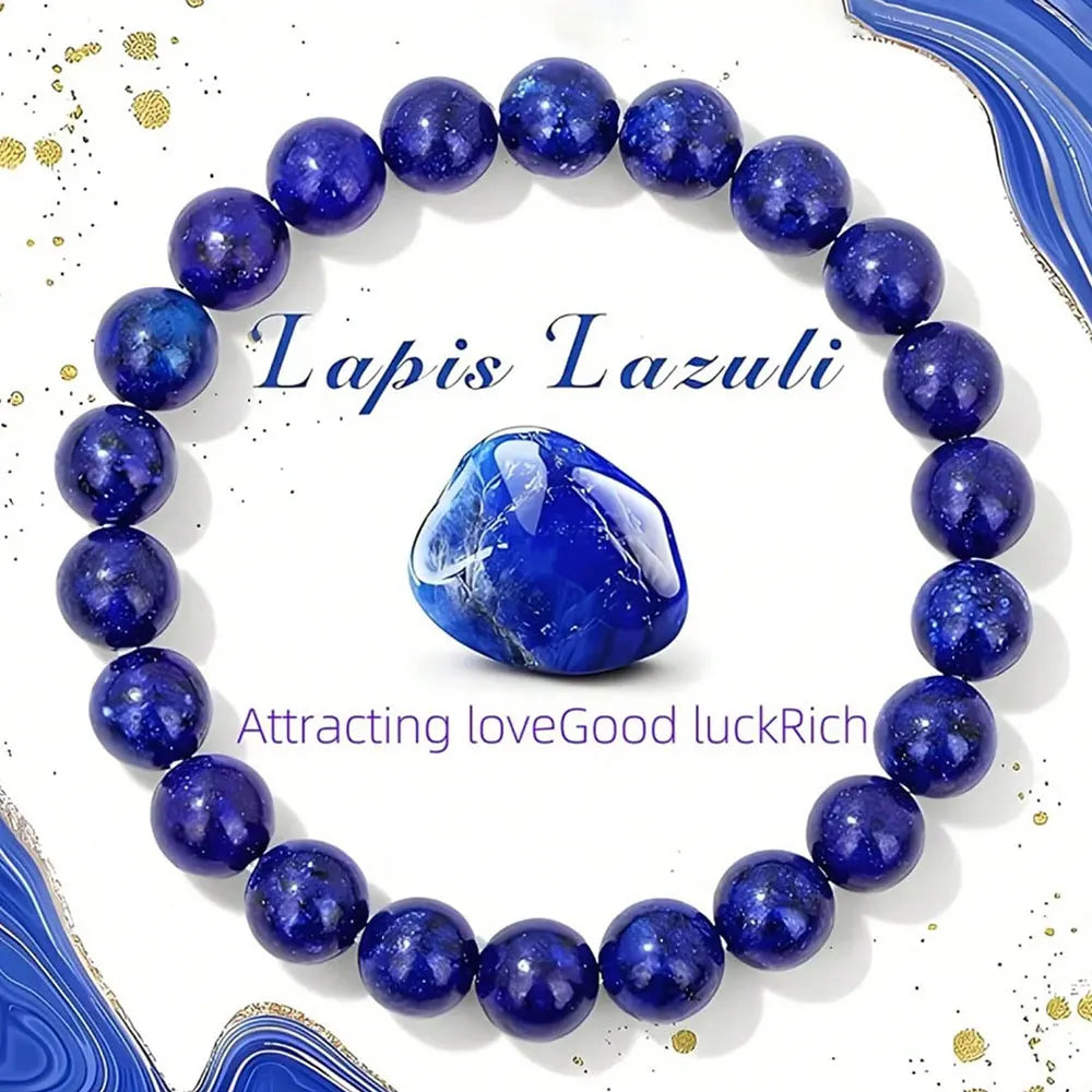 Lapis Lazuli Bead Stretch Bracelet