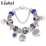 Crystal Bead Charm Bracelet
