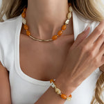 Resin Bead Necklace & Bracelet Set