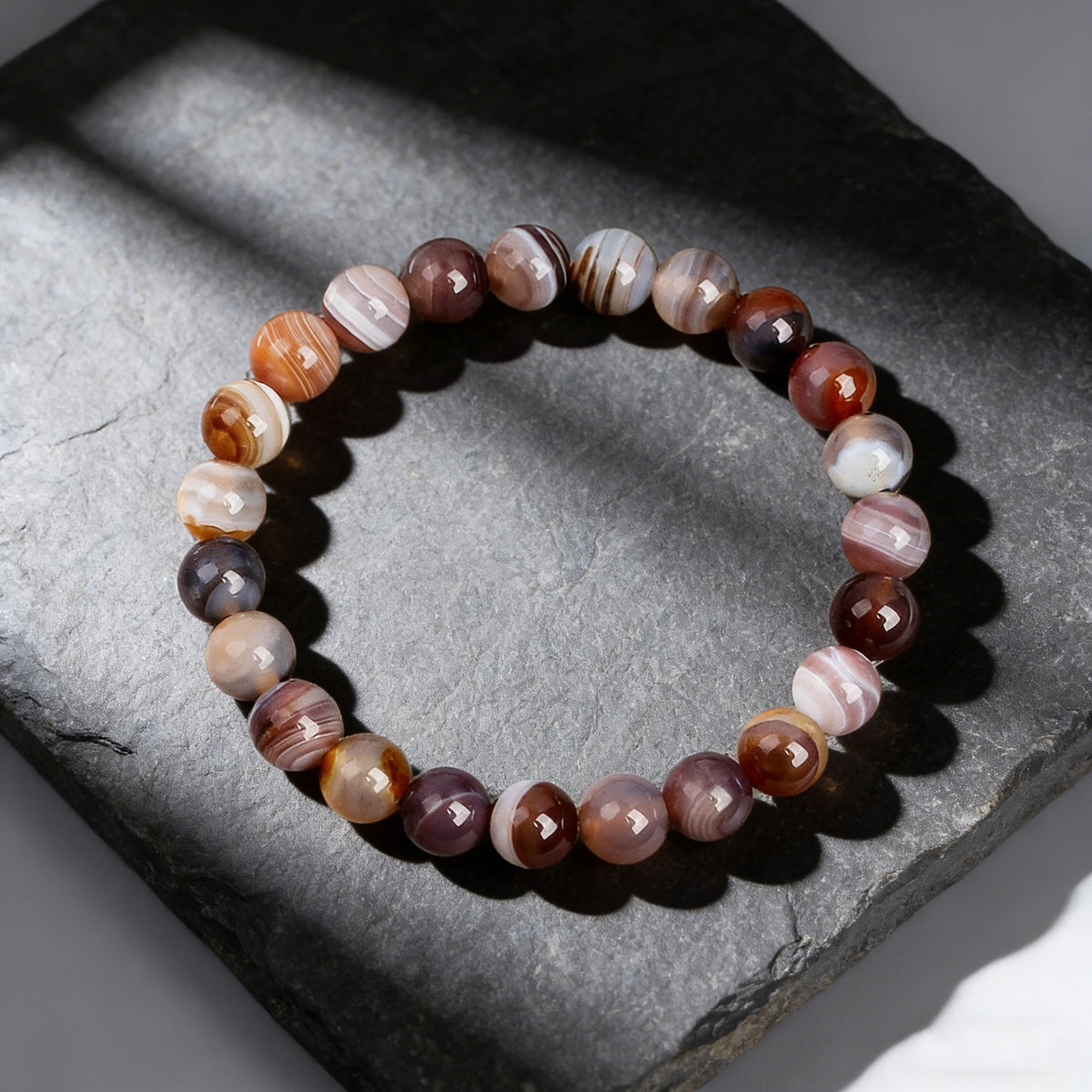 8 mm Stone Bead Bracelet