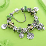 Crystal Bead Charm Bracelet