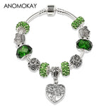 Crystal Bead Charm Bracelet