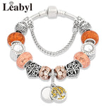 Crystal Bead Charm Bracelet
