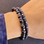 Stone Bead Bracelet Set – 2 Pieces