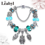 Crystal Bead Charm Bracelet