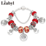 Crystal Bead Charm Bracelet