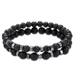 Stone Bead Bracelet Set – 2 Pieces