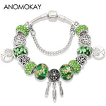 Crystal Bead Charm Bracelet
