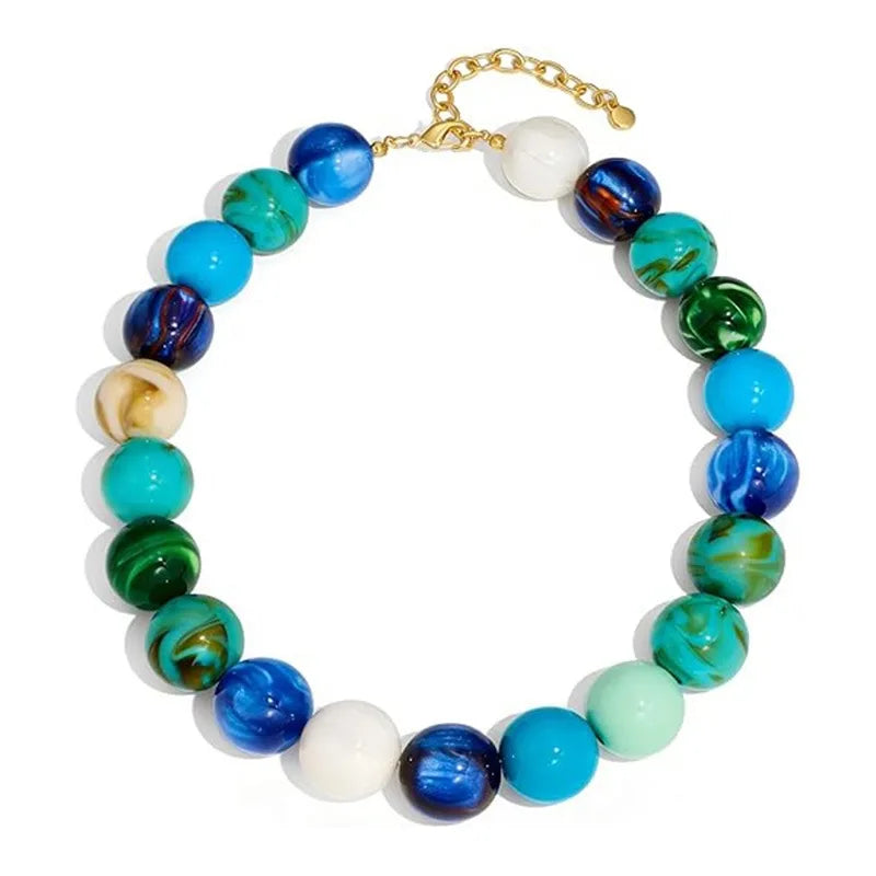Multicoloured Acrylic Bead Necklace